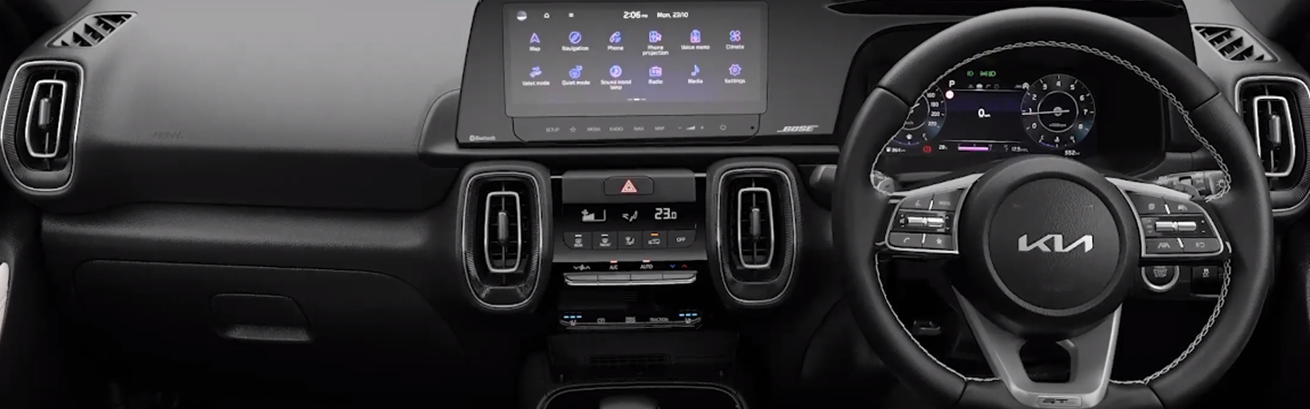 Full Digital Cluster with 26.04 cm (10.25’’) Color LCD MID